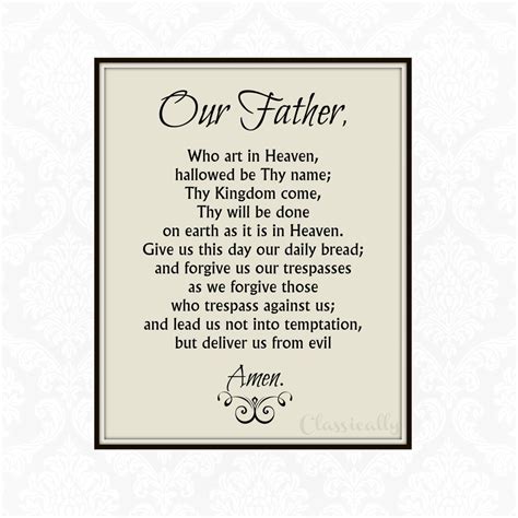 Free Printable Our Father Prayer